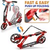 Hurtle Foldable Kick Scooter - Lightweight Alloy Deck with High Impact Wheels - Adjustable Handlebar - 3 of 4