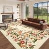 Floral Area Rug for Dorm Home Modern Flower Playroom Carpet Non Slip Floor Rugs for Dining Room - 4 of 4