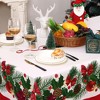 Christmas Tablecloth Dining Table Cover Christmas Table Decorations for Kitchen Dining Room Banquet Party Indoor & Outdoor - 2 of 4