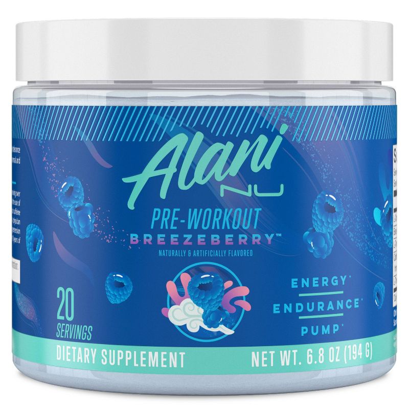 Alani Nutrition Pre-Workout Energy Supplement - Breezeberry - 6.8oz, 1 of 7