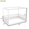 CAVINAS Full Size Wood Montessori Bed,Modern Canopy Floor Bed Frame with Side Four Poster Design,Toddler Bed for Bedroom - 3 of 4