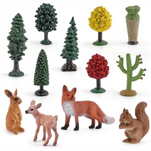 16-Piece Small Farm Animal Barn Playset, Animal Figurines & Cake Topper for Toddlers 1-3 - 1 of 4