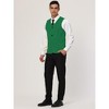 Lars Amadeus Men's V Neck Sleeveless Pockets Button-Up Casual Vest - 4 of 4