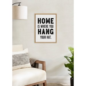 Kate & Laurel All Things Decor 18"x24" Sylvie Home Hat Framed Canvas by The Whiskey Ginger - 1 of 4