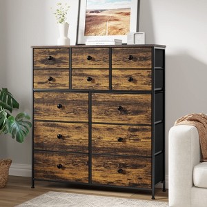 Hausource 12 Drawer Dresser Chest Storage Dresser Tall Cabinet for Bedroom Hallway - 1 of 4