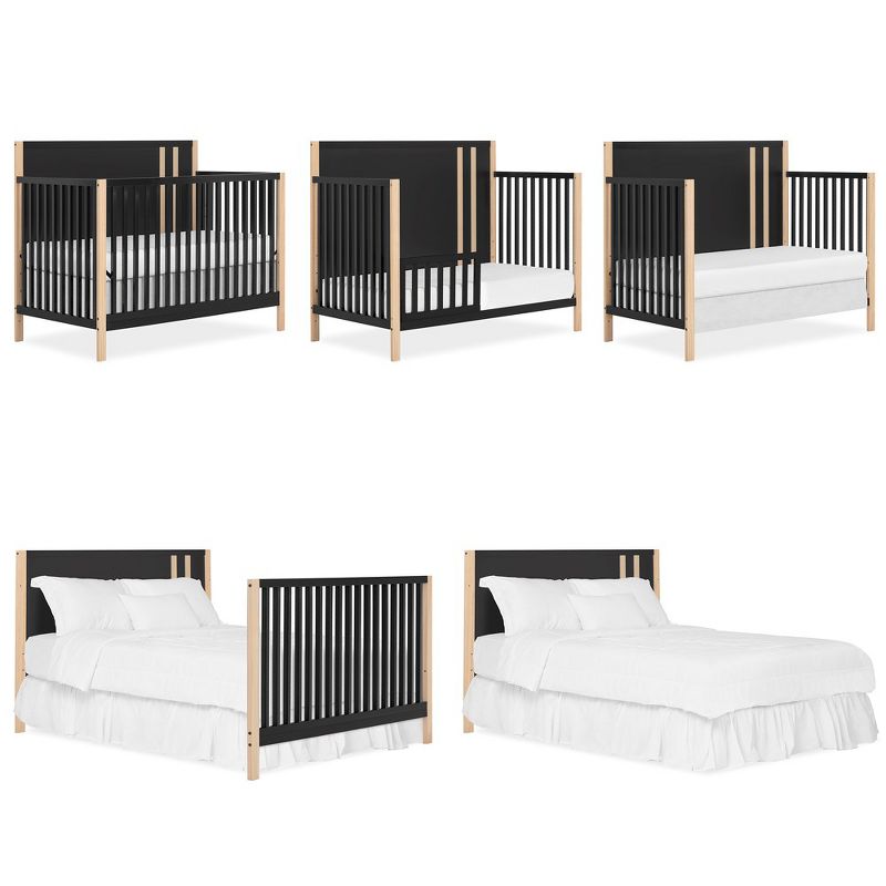 Dream On Me Soho Convertible Crib In Matte Black Vintage, JPMA & Greenguard Gold Certified, Crafted with Sustainable New Zealand Pinewood, 5 of 6