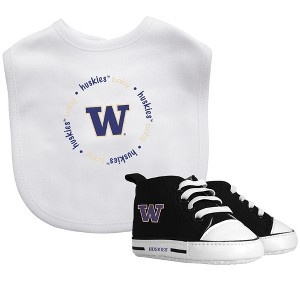 Baby Fanatic 2 Piece Bid and Shoes - NCAA Washington Huskies - White Unisex Infant Apparel - 1 of 3