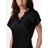 SilkSilky Women's Pure Silk Lace Neck Split Hem Nightgown - 4 of 4