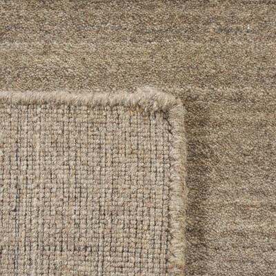 Taupe Hand-Knotted Wool 6' x 9' Area Rug