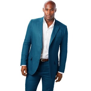 KingSize Men's Big & Tall KS Island Linen Blend Two-Button Suit Jacket - 1 of 4