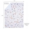 Lambs & Ivy Treetop Fox Woodland/Forest Minky/Faux Shearling Fleece Baby Blanket - 2 of 4