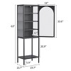 Metal Display Cabinet With Glass Door And Adjustable Shelves,5-Tier Cube Decorative Storage Cabinet,Display Cabinet For Living Room-Cuddlewood - 4 of 4
