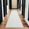 HomeRoots 10' White Abstract Washable Non Skid Area Rug - 2 of 4