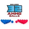 Hog Wild Atomic Power Popper Red & Blue Battle Set - 2 Rapid Fire Foam Blasters w 32 Soft Foam Bullet Balls - Great for Boys, Girls, Kids 4+ - 4 of 4