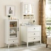 NicBex 30" Wall Mounted Bathroom Storage Cabinet with Mirror,Medicine Cabinet with 3 Adjustable Christmas Style Baskets&Adjustable Shelves,White - 4 of 4