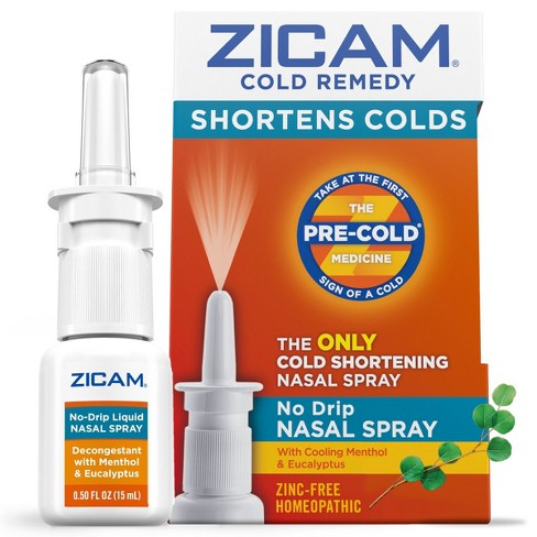 Zicam Cold Remedy Cold Shortening No-Drip Zinc-Free Nasal Spray - 0.5oz - image 1 of 4