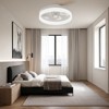 Warmiplanet 20" Flush Mount Ceiling Fans with Lights and Remote Control,White, Transparent Fan Blades, APP Control Available,DC Motor - 3 of 4