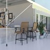 Resenkos 2 Outdoor Swivel Bar Stools Set, Armrests, Bar Height Patio Chairs,Steel, Sling Fabric, - 4 of 4