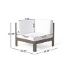 FIONECA X-Back 4-Piece Outdoor Sofa Set with Cushions & Coffee Table, Patio Conversation Set for Garden, Deck, Backyard, White - 4 of 4