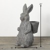 26"H Sullivans Charcoal Rabbit Basket Planter, Gray - 4 of 4