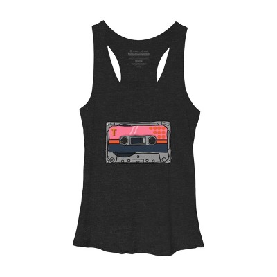 Women's Design By Humans Music cassette. By Danomore Racerback Tank Top