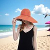Anna-Kaci Wide Brim Sun Hat with Ponytail Hole Neck Tie Closure and Patterned Lining for UV Protection and Outdoor Style - 4 of 4