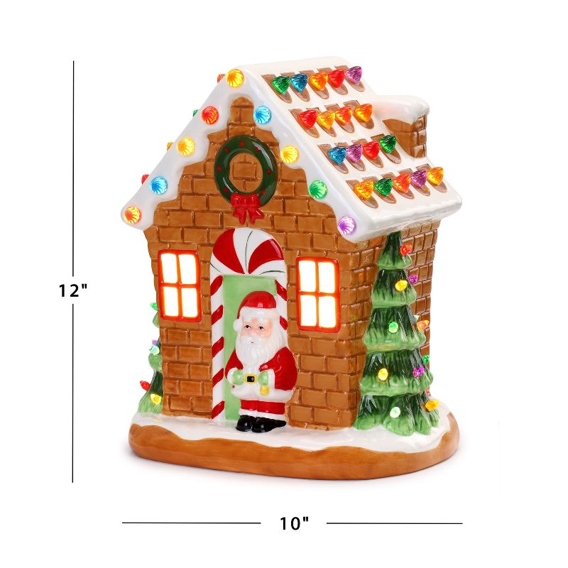 Mr. Christmas Nostalgic Gingerbread House Ceramic Christmas Decoration, 5 of 8