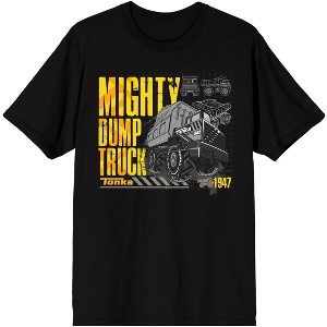 Tonka Mighty Dump Truck Adult Black Crew Neck Short Sleeve T-shirt - 1 of 4