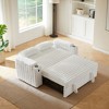 Corduroy Sofa Bed with Pull-Out Bed and Armrests with Storage - 3 of 4