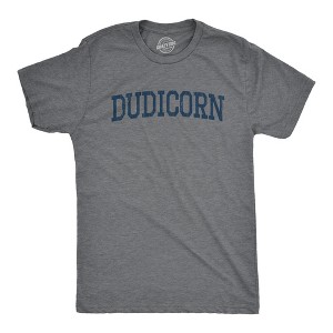 Mens Dudicorn T Shirt Funny Dude Unicorn Mythical Horse Hilarious Graphic Novelty Tee - Crazy Dog Men's T Shirt - 1 of 4