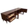 ACEPANO 70.8 in. W Modern Media Console Table with 3 Cabinets & 2 Drawers for Living Room-Dark Brown - 4 of 4