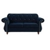 TiramisuBest Indigo Velvet Loveseat with Crystal Tufting, Silver Nailhead Trim, 2-Seater Couch with Pillows for Living Room, Formal Luxury Style - 3 of 4