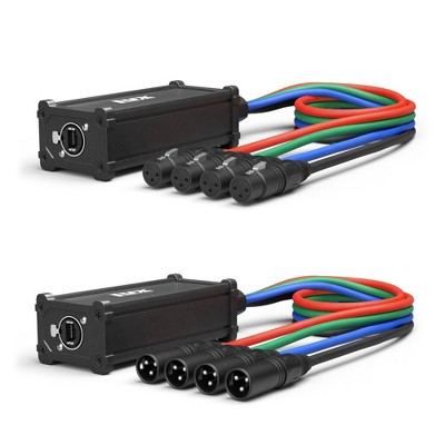 LyxPro 4-Channel XLR to Cat6 Ethercon Cable - Male & Female Connector
