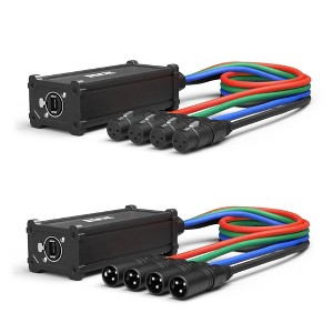LyxPro 4-Channel XLR to Cat6 Ethercon Cable - Male & Female Connector - 1 of 4