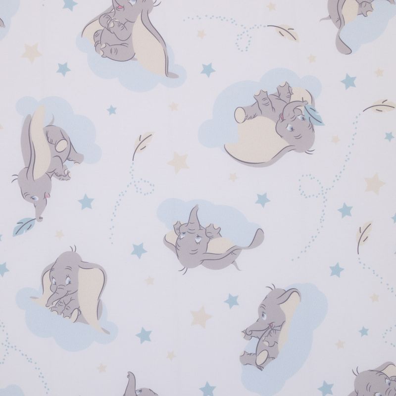 Disney Dumbo Light Blue, Gray, and White Super Soft Nursery Fitted Mini Crib Sheet, 2 of 5