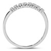 Pompeii3 Eight Stone Diamond Wedding Stackable Guard Band Ring 14K White Gold - 2 of 4
