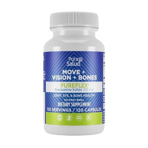 Basic Organics Pura Salud Glucosamine Sulfate 500 mg Capsules for Joint Comfort, Flexibility, and Cartilage Support   60 Ct - 1 of 4