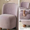 CAVINAS Polyester Accent Chair with Round Pine Wood Legs,Modrern Upholstered Living Room Chairs,Reading Chairs for Living Room - 4 of 4