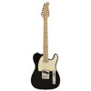 Sawtooth ET Series Electric Guitar, Black with Aged White Pickguard - 2 of 4