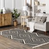 Nuloom Teresia Geometric Cotton Tassel Indoor Area Rug 5' x 8' in Gray - 2 of 4