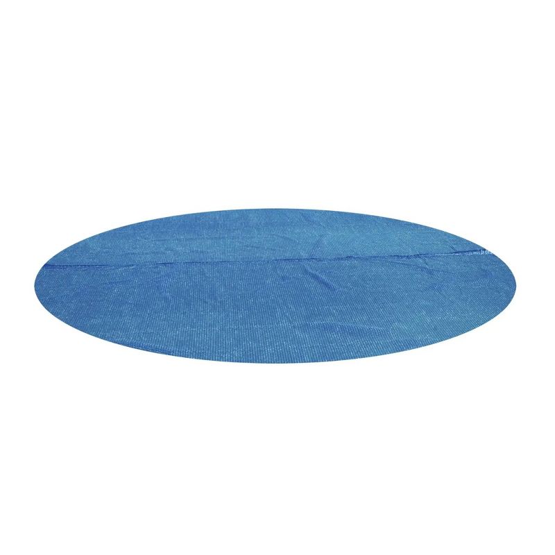 Bestway Flowclear 15 Feet Round Above Ground Solar Pool Cover Only for Pool Water Maintenance of Swimming Pools 16 Feet in Diameter, Blue, 1 of 8