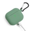 Insten Silicone Case Compatible with Airpods 3 3rd Generation 2021 Earbuds Protective Cover with Carrying Keychain for Girls Women Boys Men, Green - 3 of 4