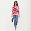 Anna-Kaci Women's Bold Floral Pattern Knit Sweater with Soft Textured Feel, Long Sleeves and Comfortable Relaxed Fit - 3 of 4
