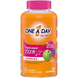 One A Day Vitamins VitaCraves Teen Gummies For Her - 150ct - 1 of 4