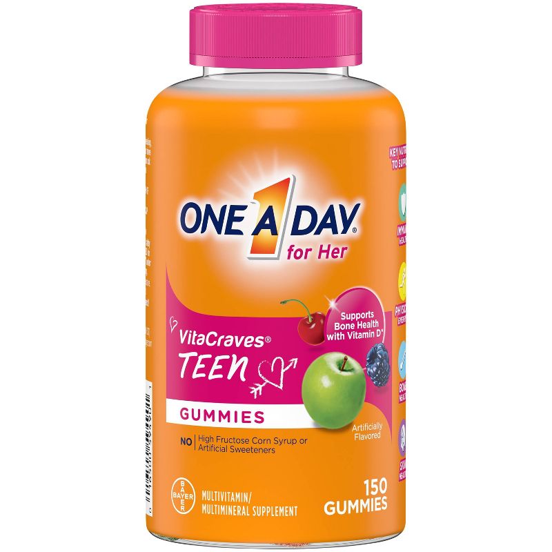One A Day Vitamins VitaCraves Teen Gummies For Her - 150ct, 1 of 5