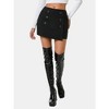 EXLURA EXLURA Womens Button Bodycon Mini Skirt Sexy Night Club High Waist Elastic Y2K Denim Plaid Skirts - 2 of 4