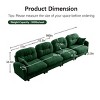 Modern Green Chenille Sectional Sofa with Tufted Pleated Backrest, Comfy 4-Seater Sectional Couch for Living Room or Apartment – The Pop Home - 4 of 4