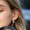 EVERLY JEWELRY | Sterling Silver 25x5mm Round Twist Hoop Earrings - 4 of 4