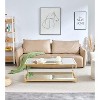Dolonm Gold Glass Coffee Table - Modern Acrylic Leg, Mirror Bottom, Tempered Glass Top 47.2" for Living Room, Luxury Stainless Steel Frame - 3 of 4
