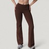 Anna-Kaci Active Women's High Waist Flare Lounge Pants with Smooth Woven Fabric and Fitted Contoured Silhouette - 3 of 4